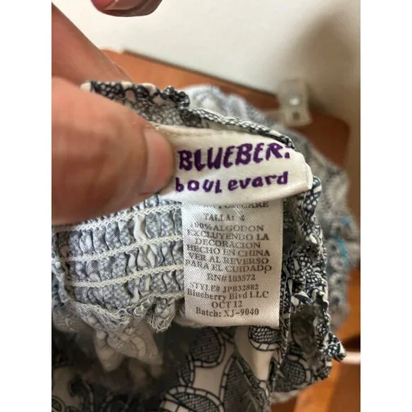 Bluberi Boulevard Cotton Dress Summer Sun Boho Retro Y2K Girls Size 4 - Picture 3 of 4